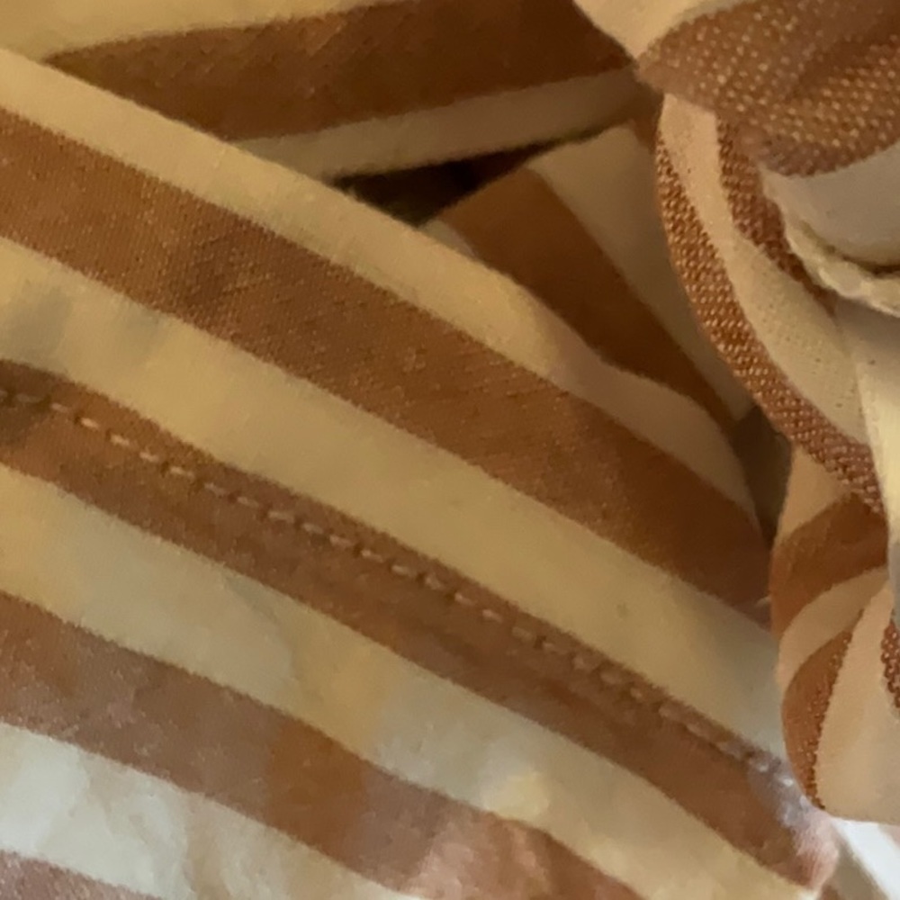 OMSJ Women's Striped Button Down Shirts brown - Picture 8 of 8